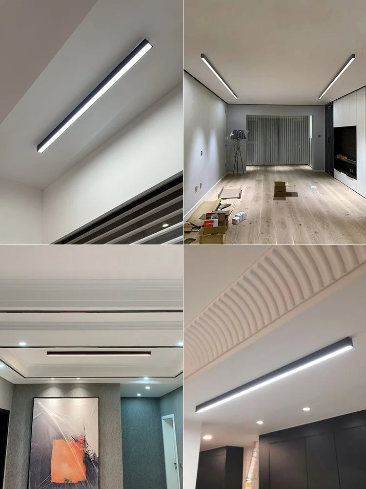 תקרת LED מינימליסטית - עיצוב סקנדינבי
