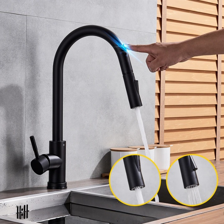 Inteligentní kuchyňská baterie – dotykový senzor a flexibilní sprška