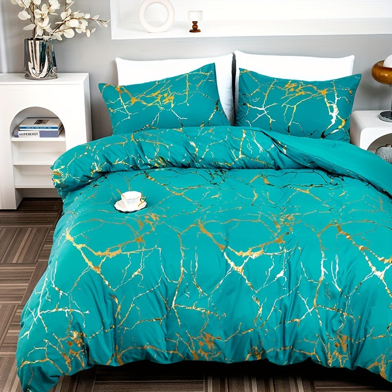 Housse De Couette Marbrée – Élégance Minérale Et Confort Raffiné