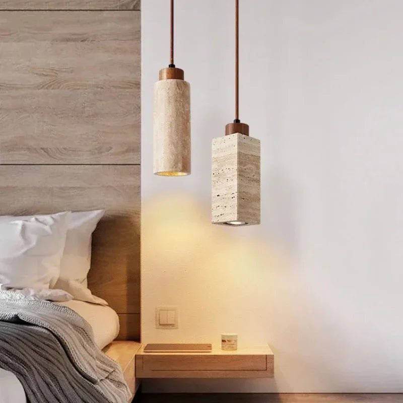 Hängande Lampa i Naturlig Sten – Elegans och Äkthet 