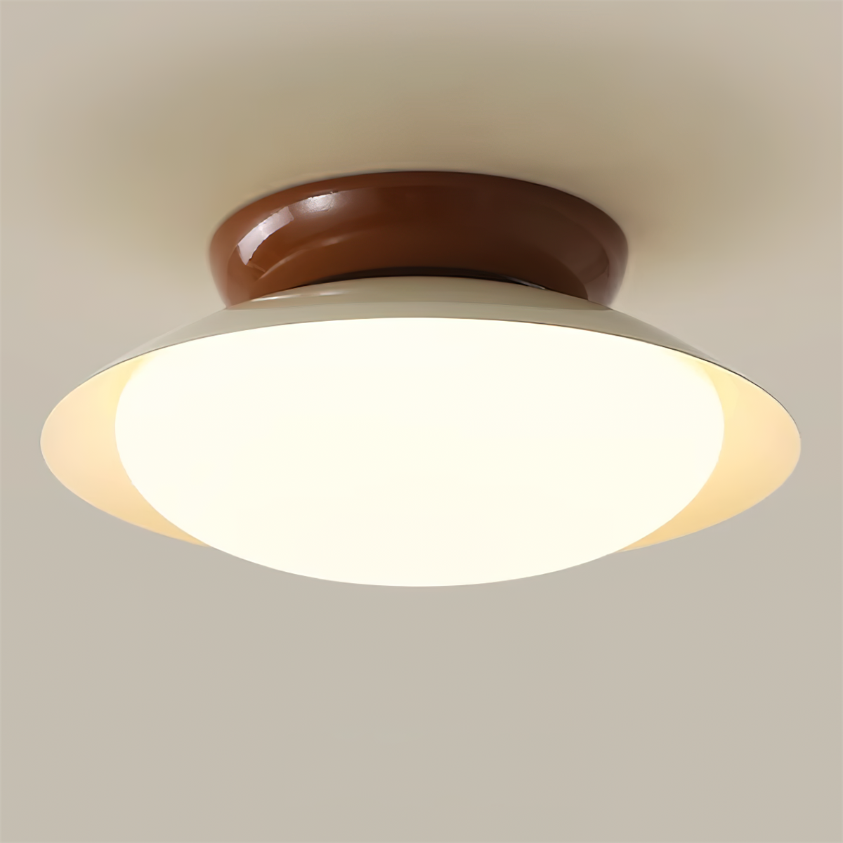 Okrągła lampa sufitowa LED - naturalny blask i dyskretna elegancja