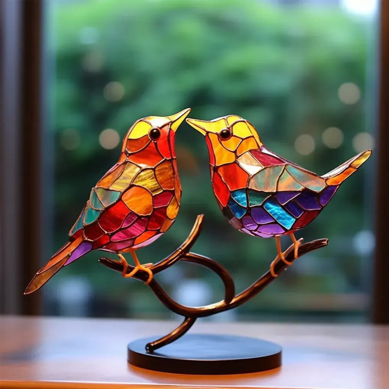 Adorno Decorativo – Aves Posadas Sobre Una Rama 