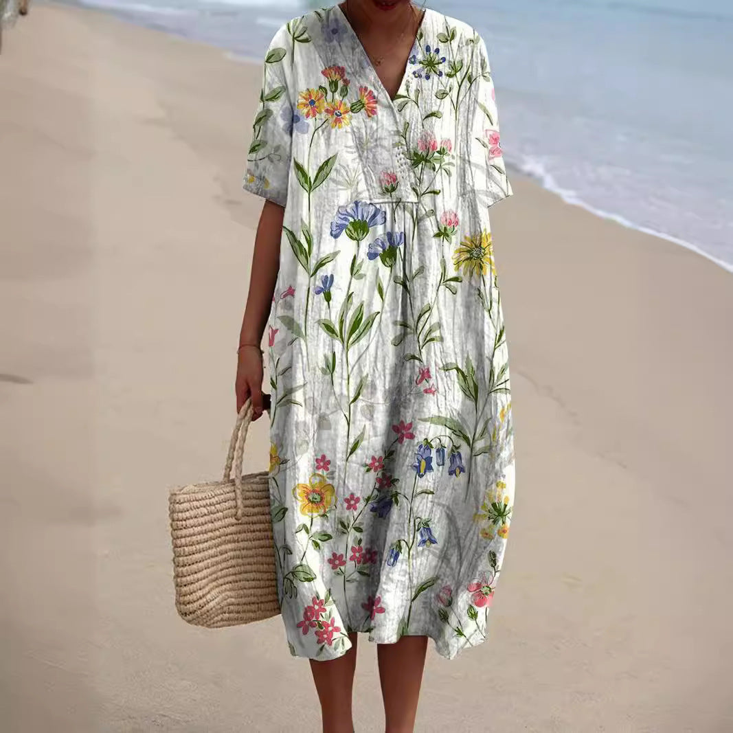 Sabrine | Robe Mi-Longue Femme – Légèreté Et Esprit Estival