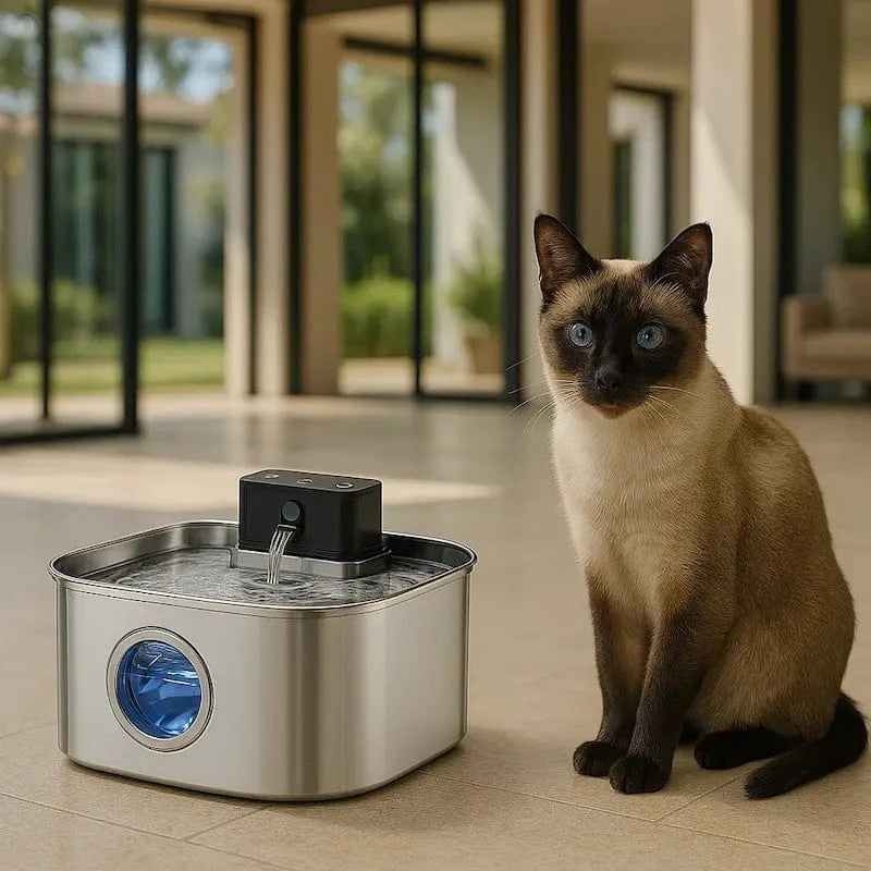 Fontaine À Eau Pour Chat Sans Fil – Hydratation Pure Et Continue
