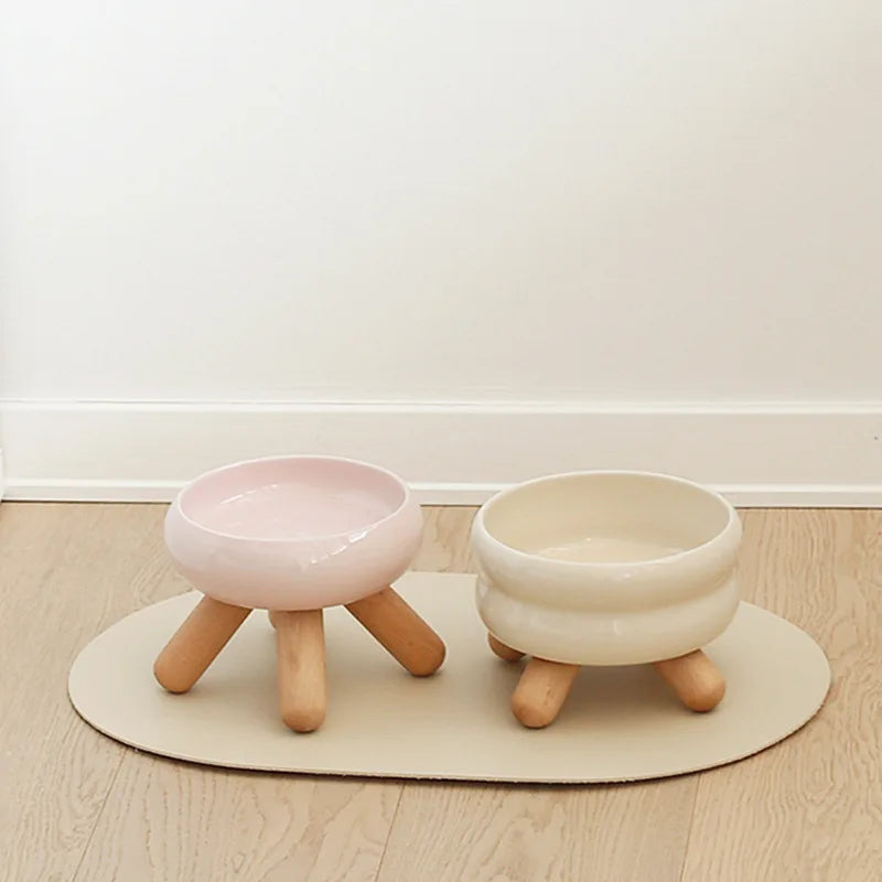 Design Raised Cat Bowl - Comfort & Natural Elegance
