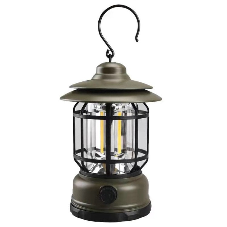 Retro LED Campinglampa - Vintage-stil och praktisk funktion