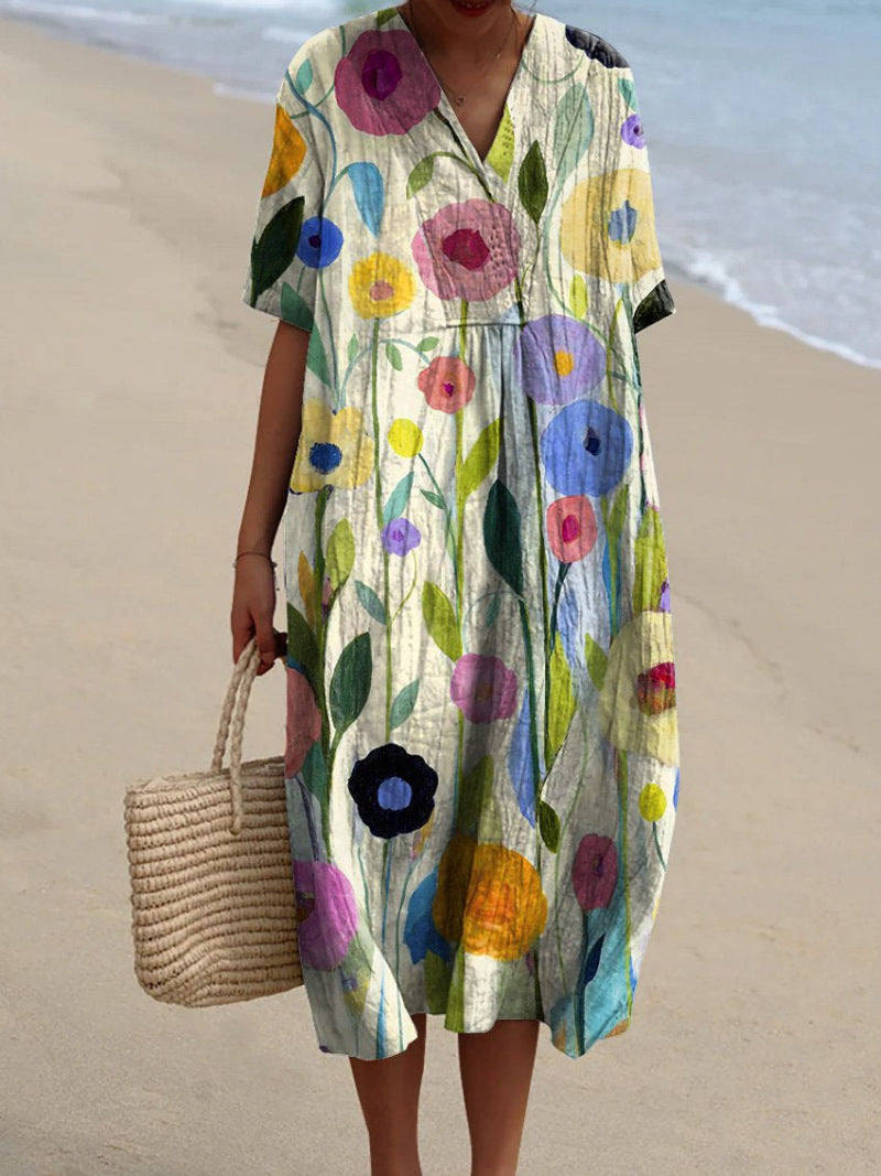 Sabrine | Robe Mi-Longue Femme – Légèreté Et Esprit Estival