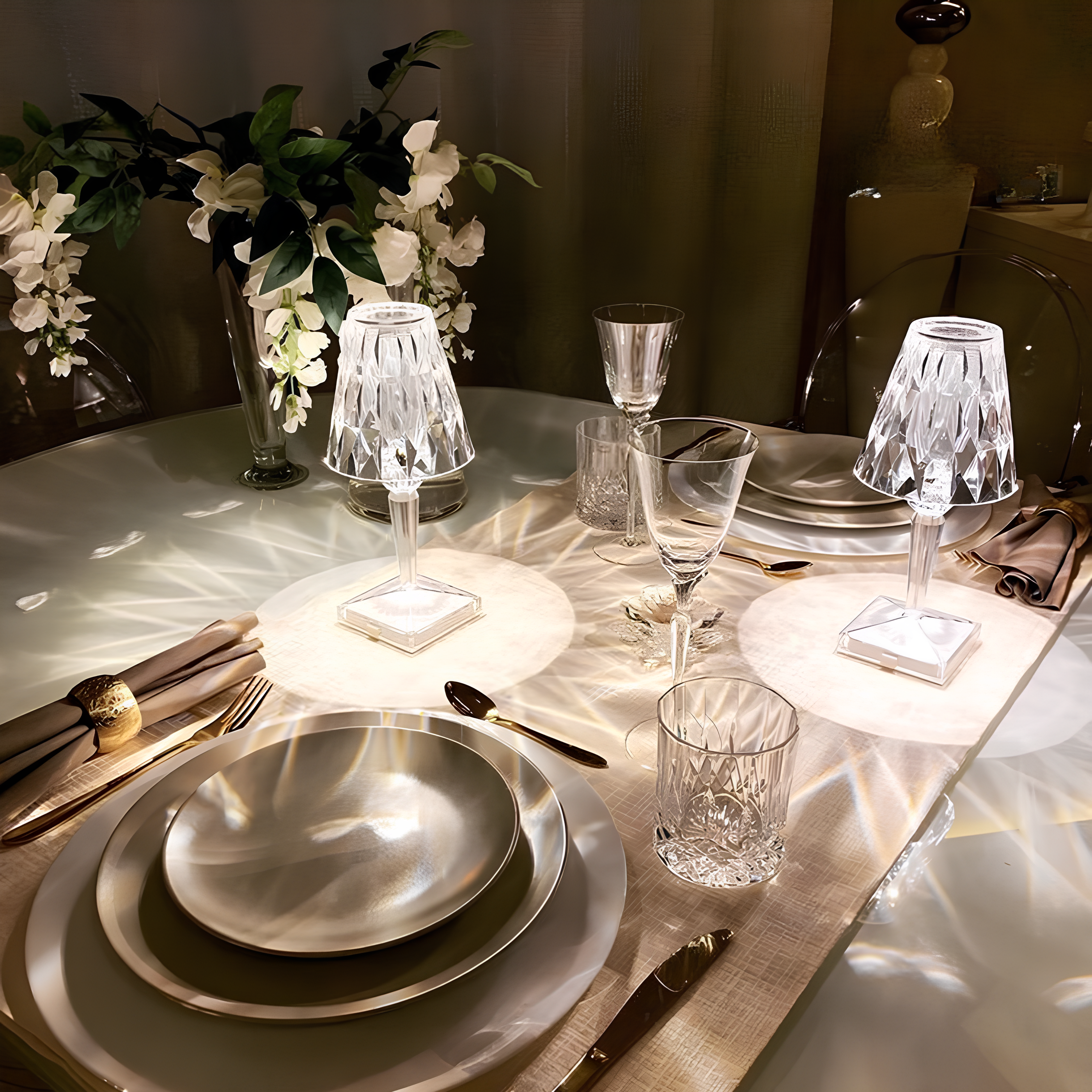Crystal Table Lamp – Modern Elegance and Warm Atmosphere 