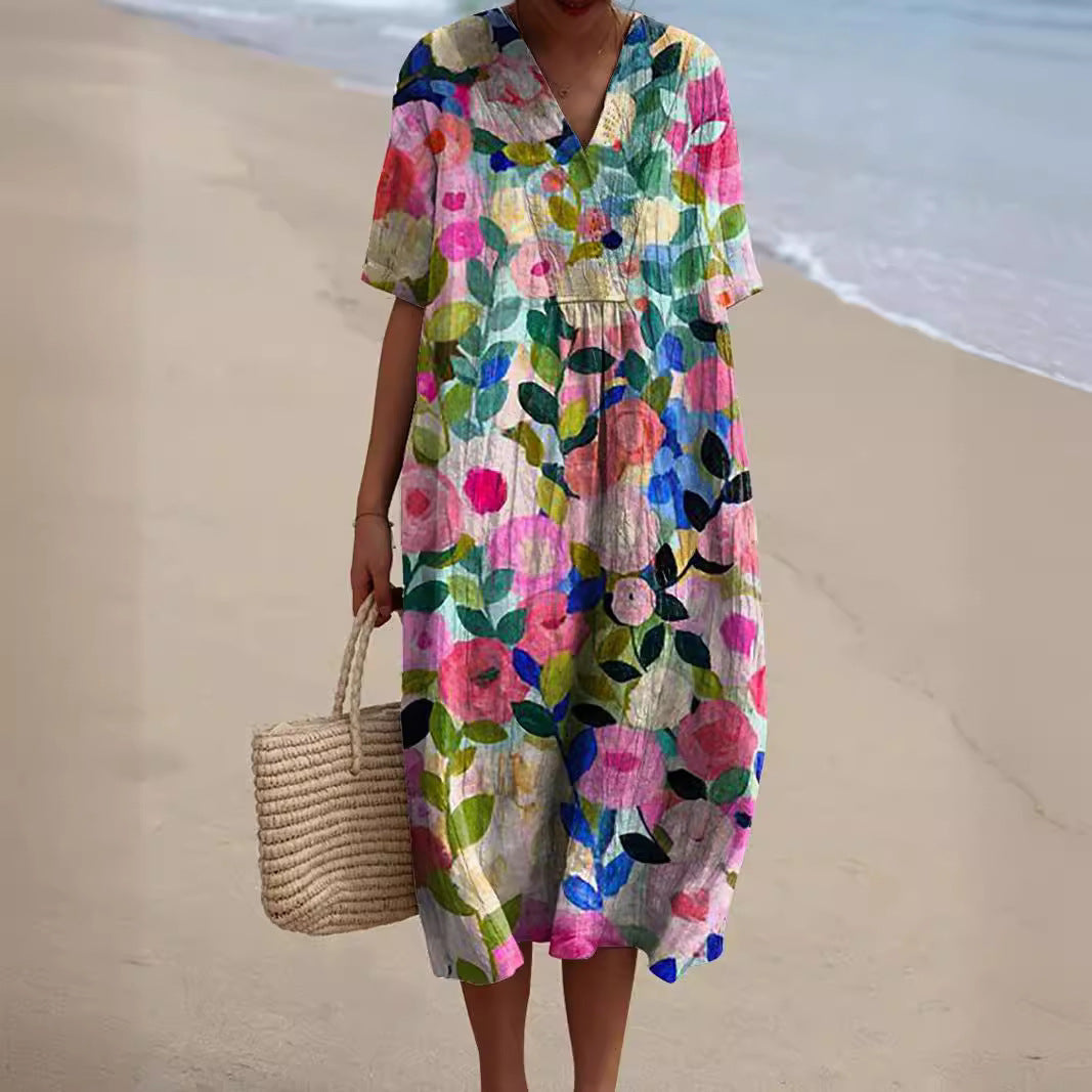 Sabrine | Robe Mi-Longue Femme – Légèreté Et Esprit Estival