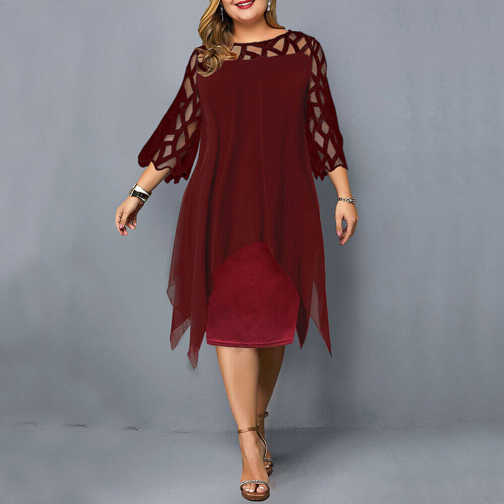 Blandine | Plus Size Evening Dress – Elegant Style and Asymmetrical Hem 