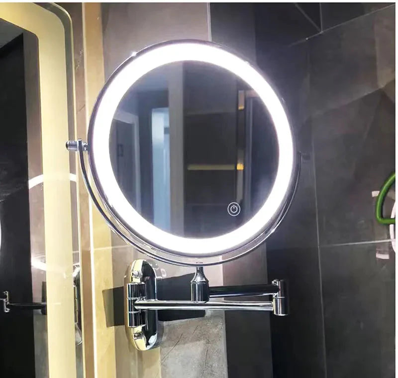 Espejo de Maquillaje – Iluminación LED, Efecto Aumentador y Sin Cable 