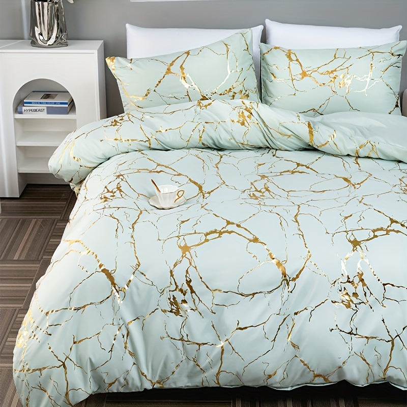Housse De Couette Marbrée – Élégance Minérale Et Confort Raffiné