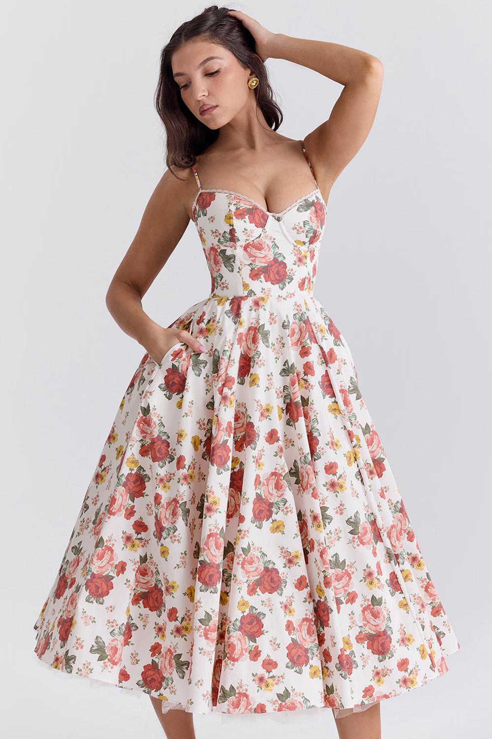Lory | Abito Midi Spalline – Glamour Classico E Leggerezza 