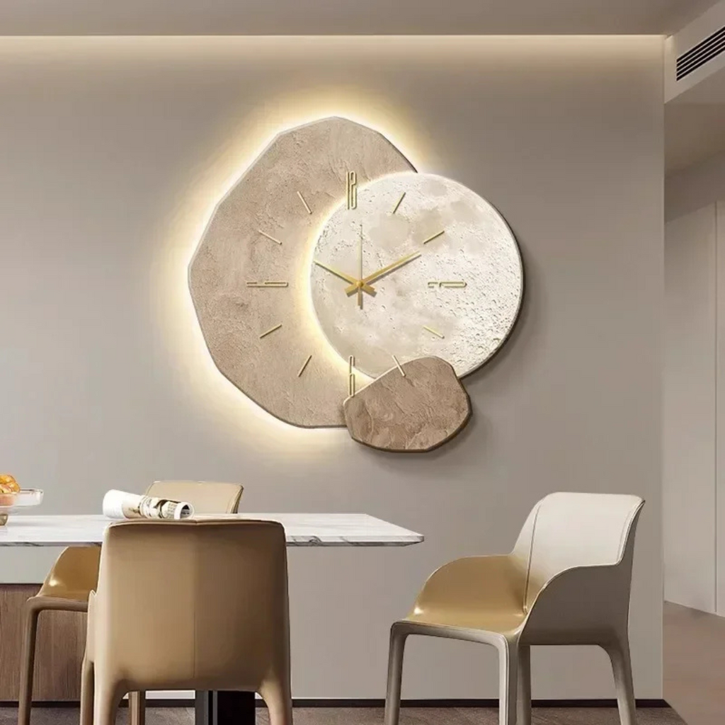 Suuri Seinäkello – Moderni Muotoilu ja LED-valaistus 
