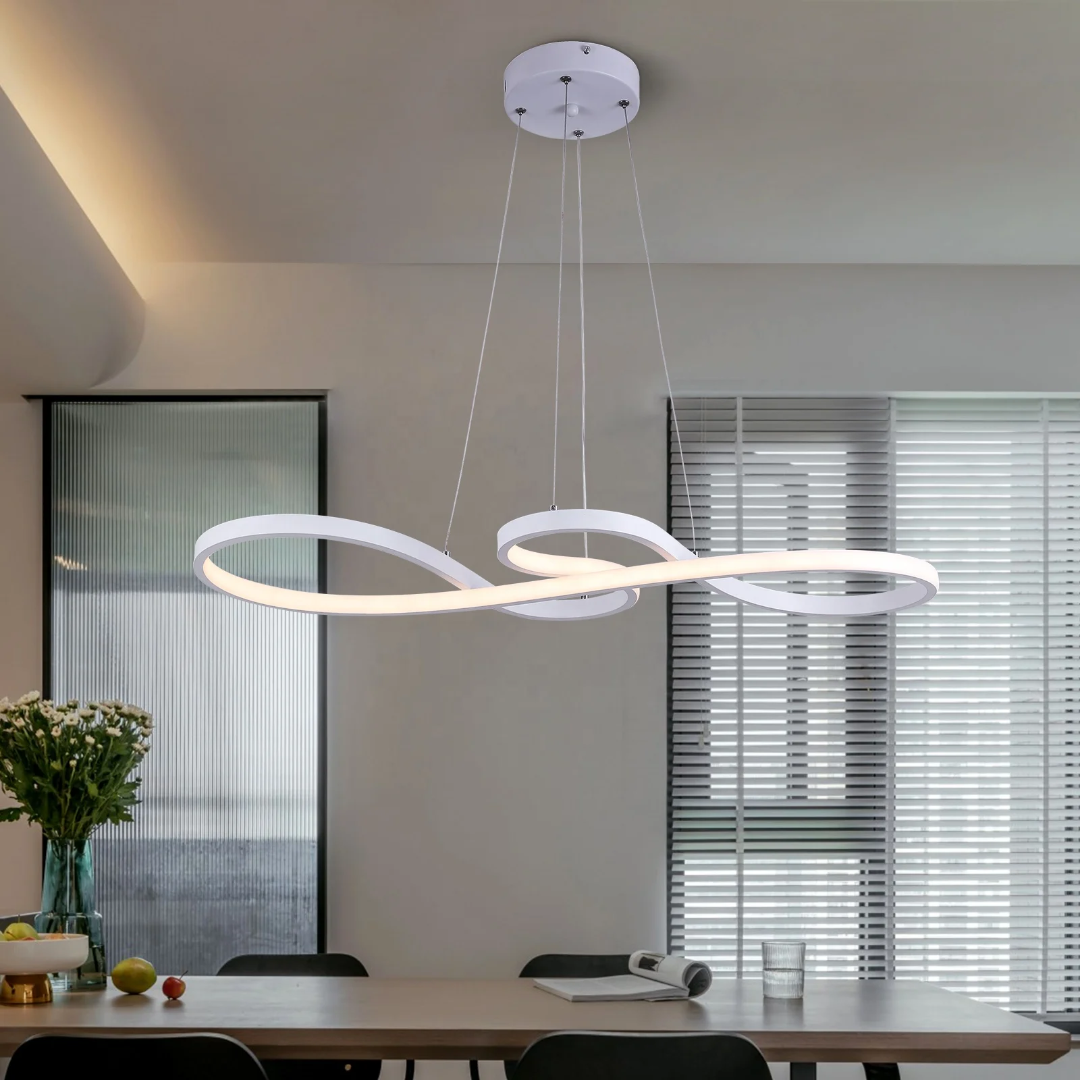 Moderní LED závěsné svítidlo s prstenci – Elegantní a futuristický design 