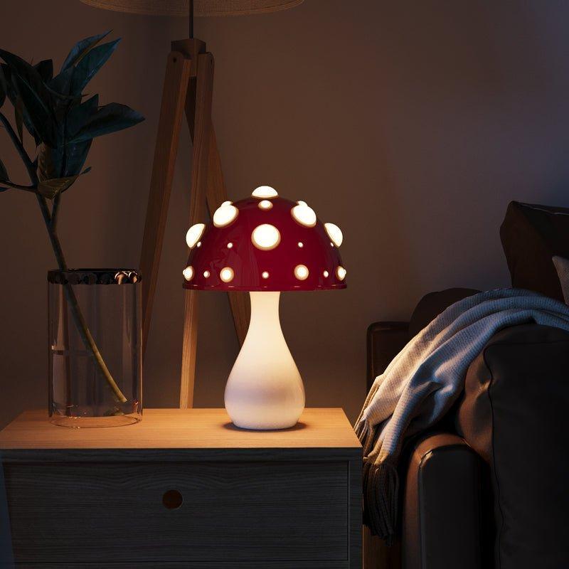 Lampada da Tavolo Funghi – Illuminazione Morbida e Stile Originale 