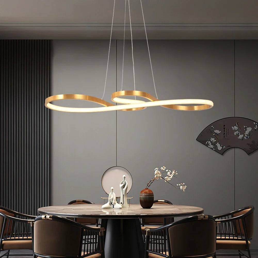 Moderní LED závěsné svítidlo s prstenci – Elegantní a futuristický design 