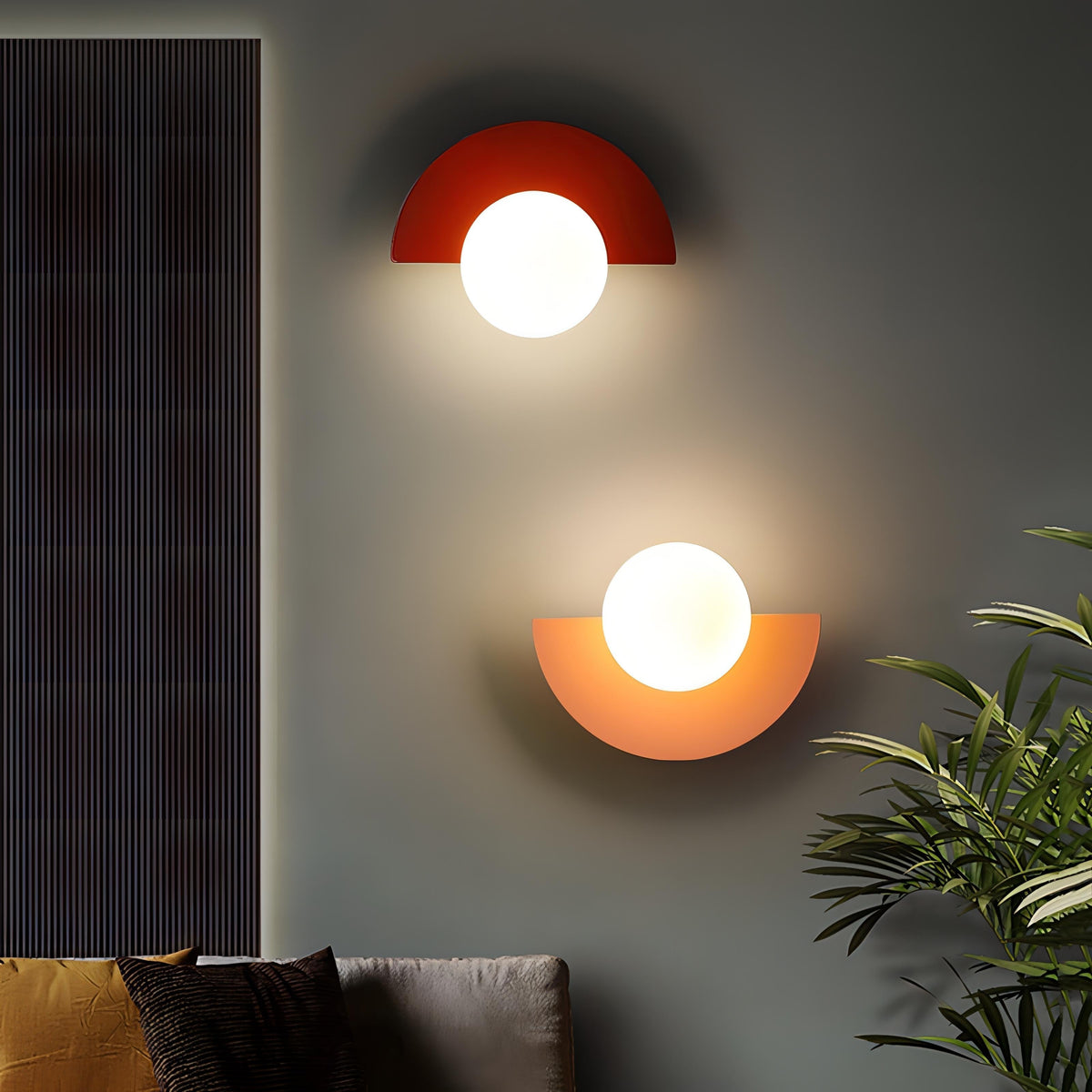 Aplique de Pared Moderna – Forma de Semicírculo y Luz Suave 