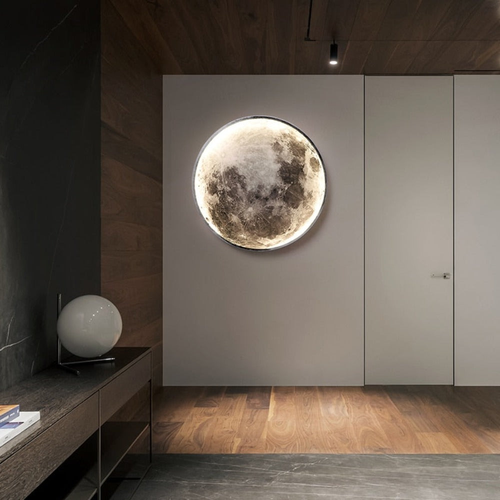 Nástěnná lampa 3D LED – Měsíc pro jedinečnou atmosféru 