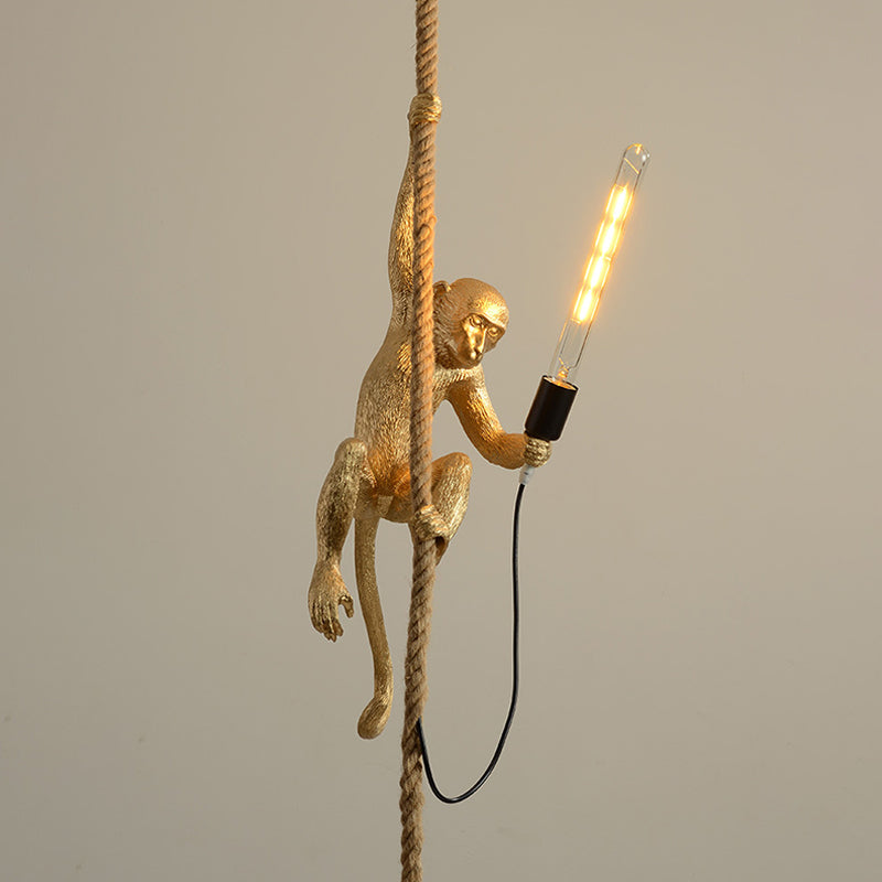 Lampada a Sospensione Scimmia Con Corda – Decorazione Originale e Giocosa 