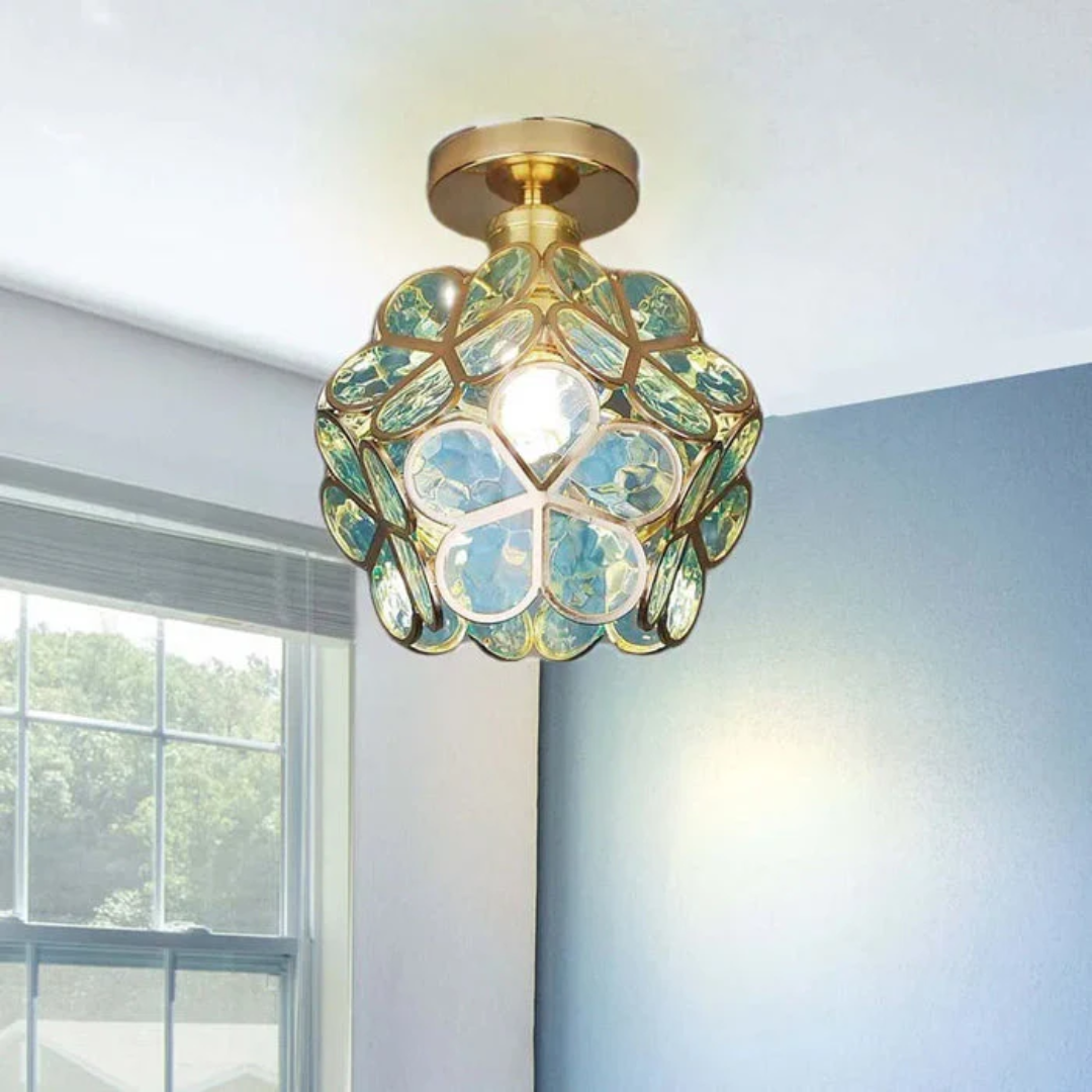 Luminária de Teto em Forma de Flor – Design Delicado e Moderno 