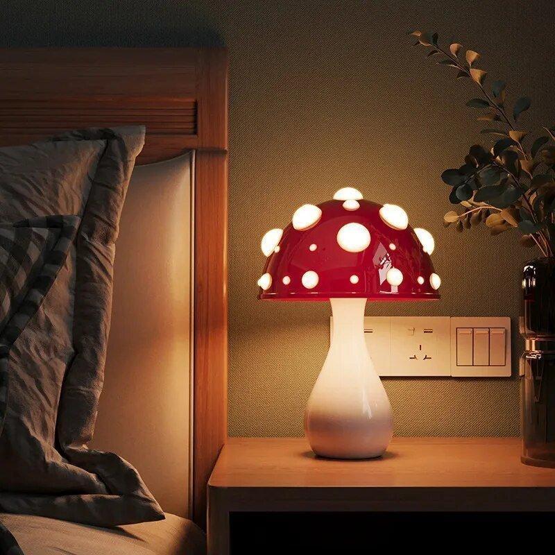 Lampă de birou ciupercă – iluminare blândă și stil original 
