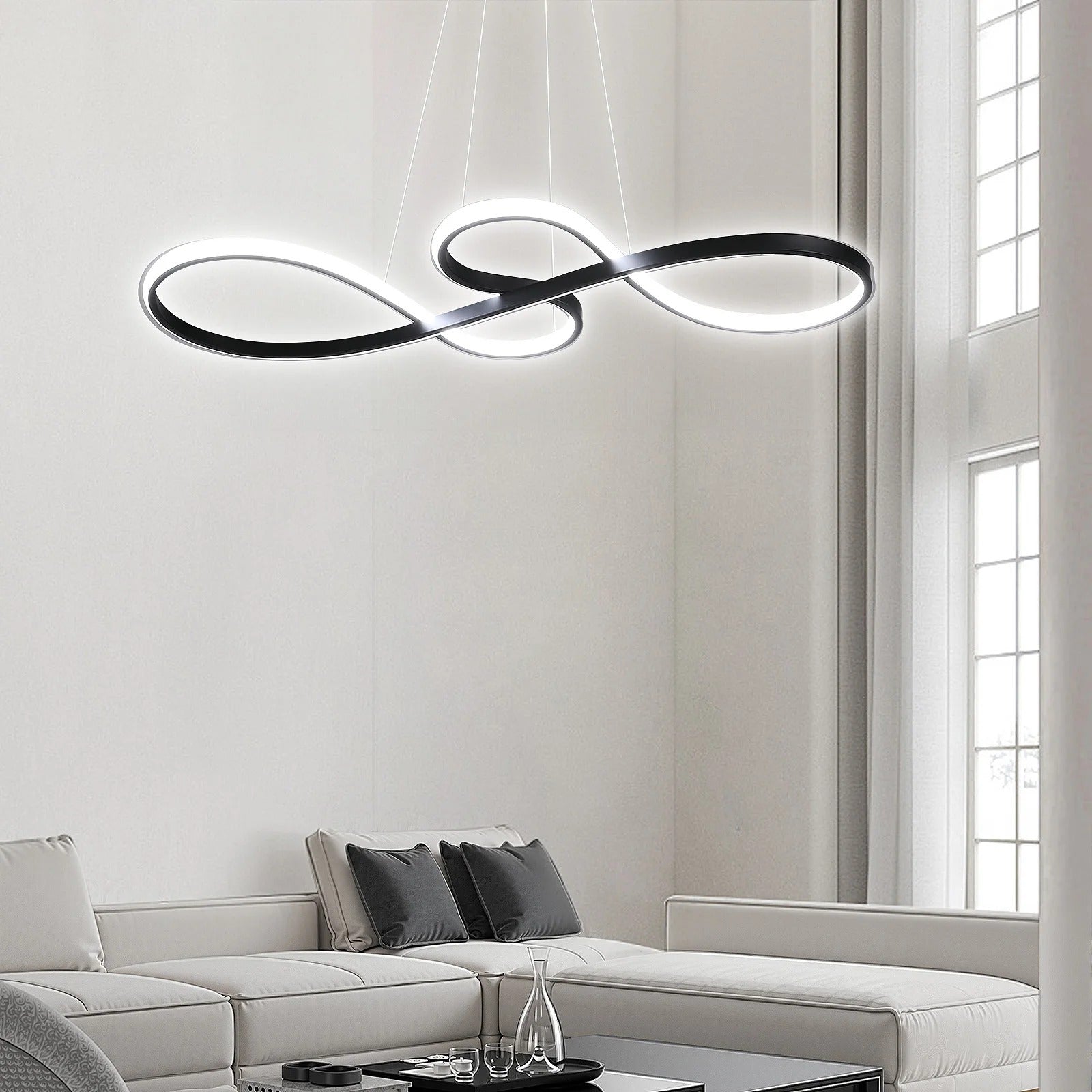 Moderní LED závěsné svítidlo s prstenci – Elegantní a futuristický design 