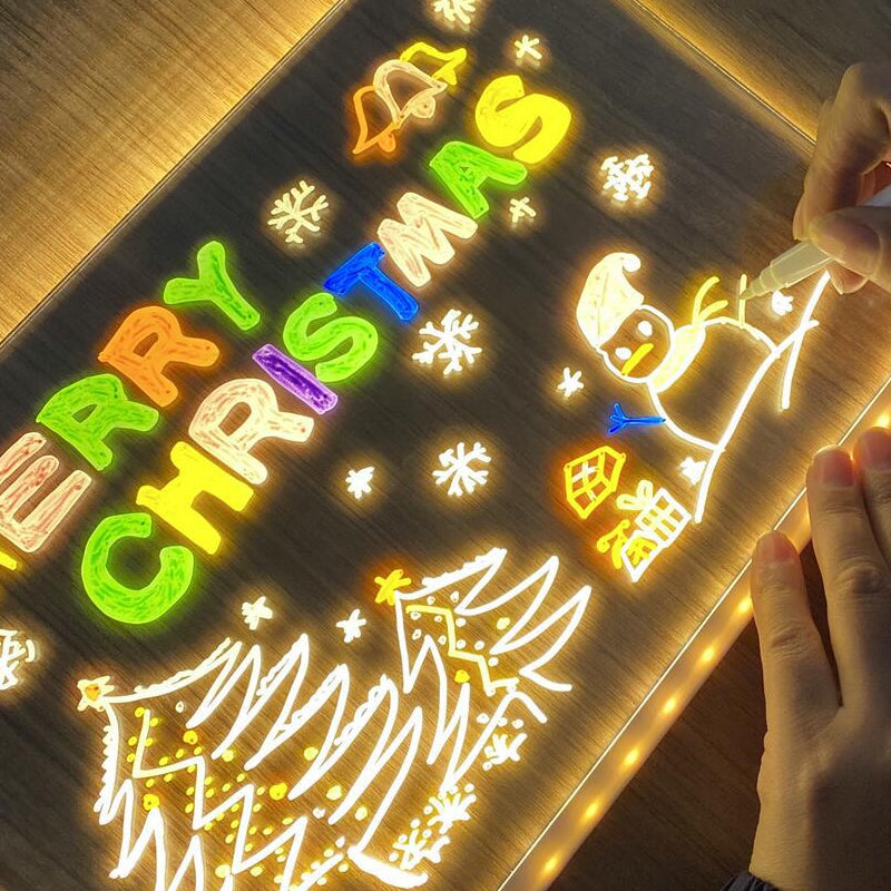 Quadro Luminoso Apagável – Desenhe, Ilumine e Recomece Infinitamente 