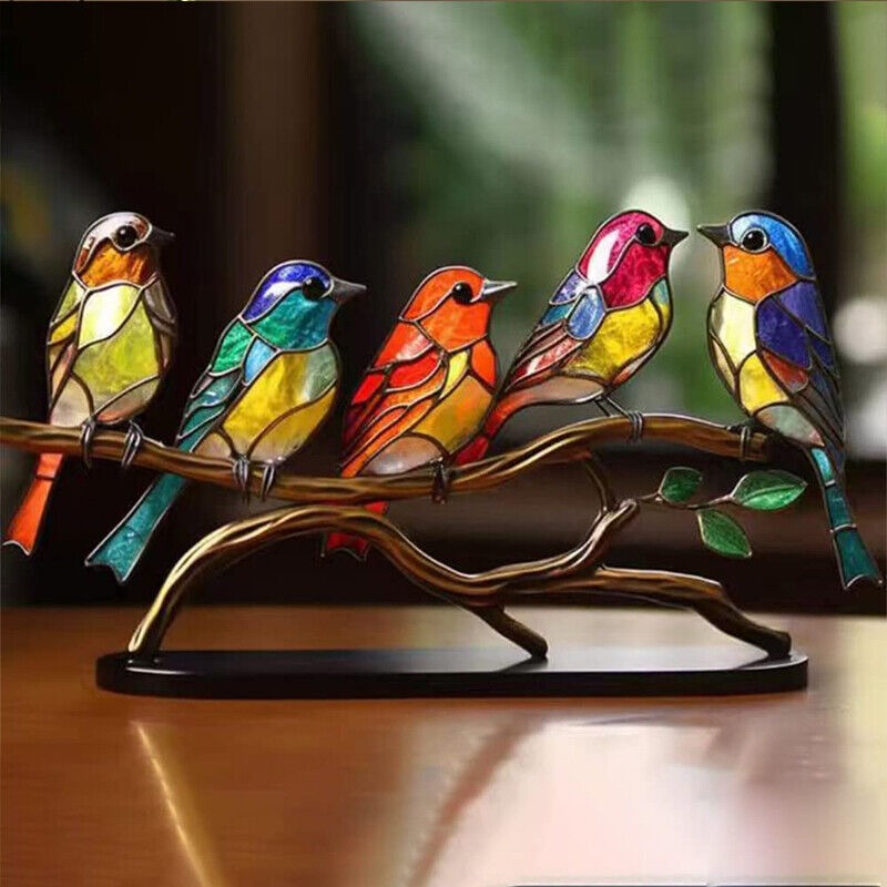 Adorno Decorativo – Aves Posadas Sobre Una Rama 