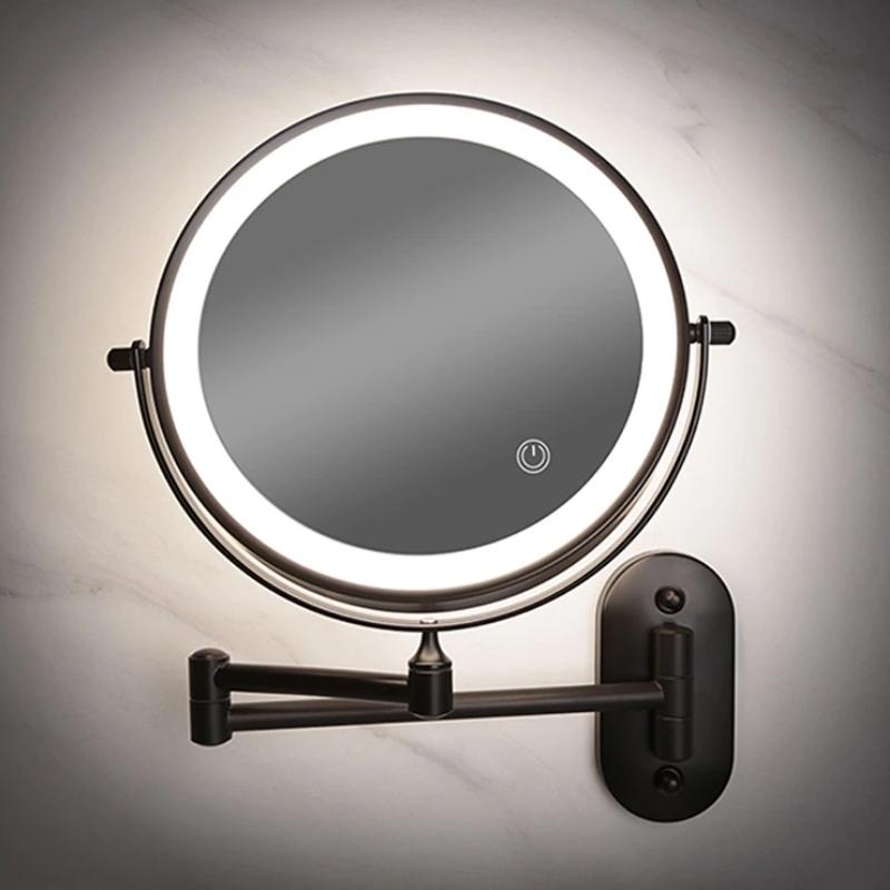 Espejo de Maquillaje – Iluminación LED, Efecto Aumentador y Sin Cable 