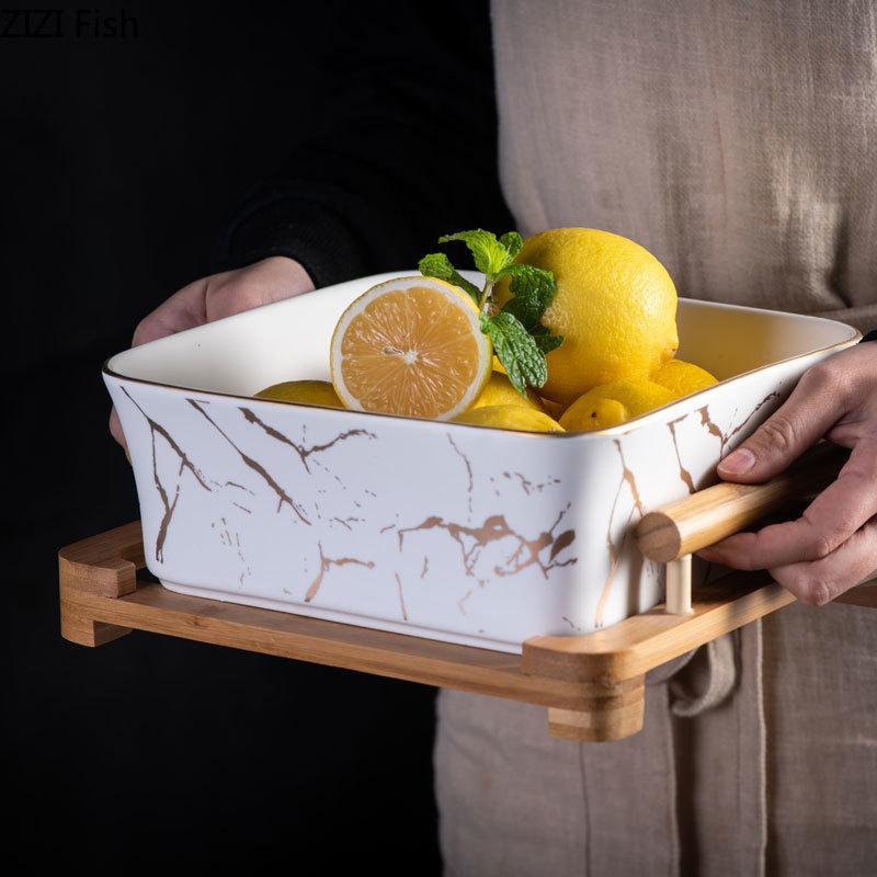 European Serving Bowl With Base - Elegance & Refined Presentation