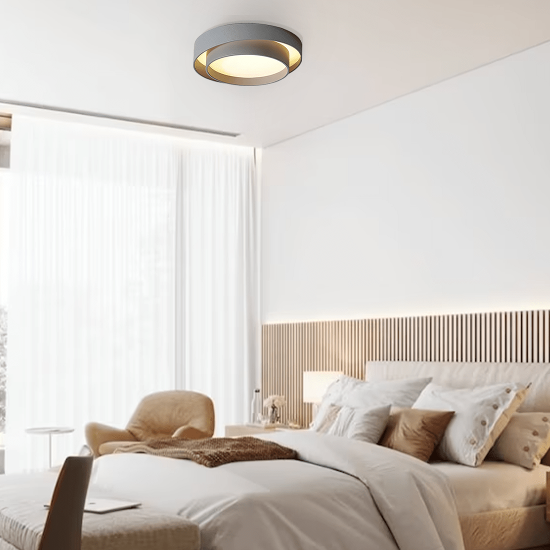 Lámpara de techo LED Disco – Luz y Confort Visual 