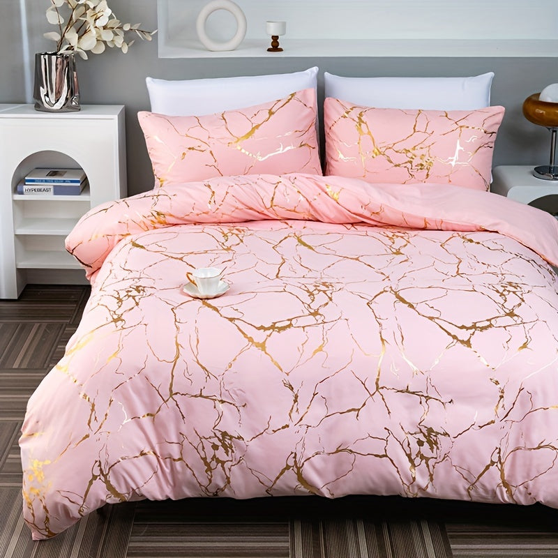 Housse De Couette Marbrée – Élégance Minérale Et Confort Raffiné