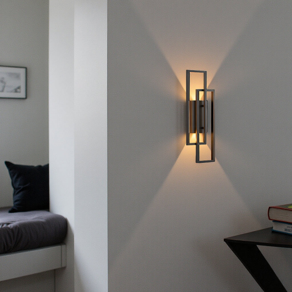 Aplique de Parede Retangular Geométrico – Elegância e Modernidade 