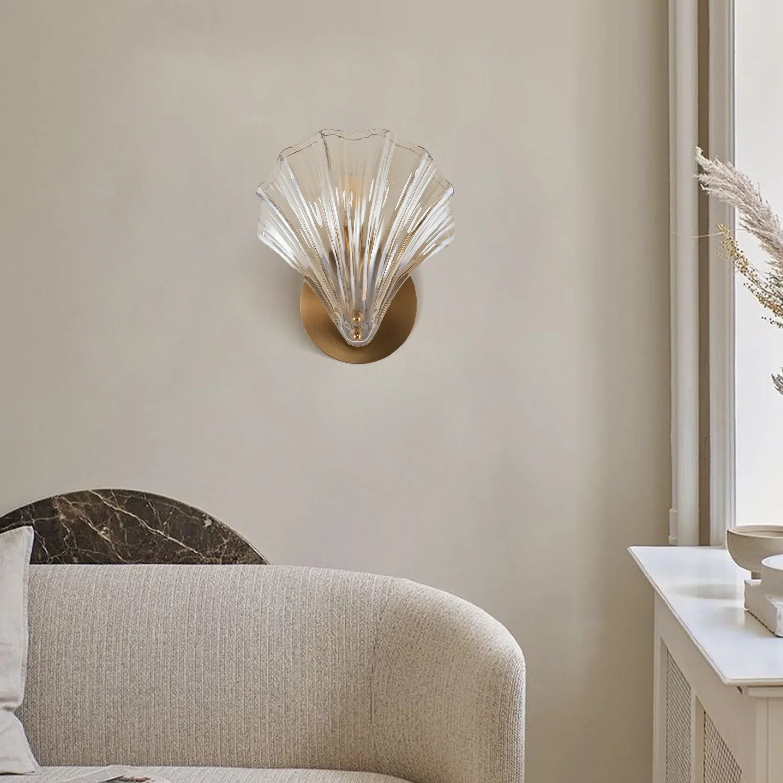 Aplique de Parede Concha – Iluminação Elegante e Marinha 