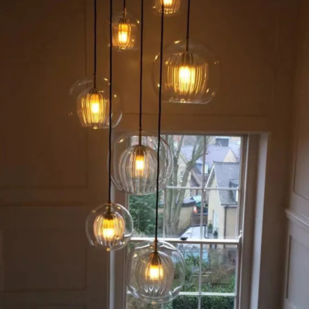Elegant och Varm Glas Hänglampa – Stil och Finess 