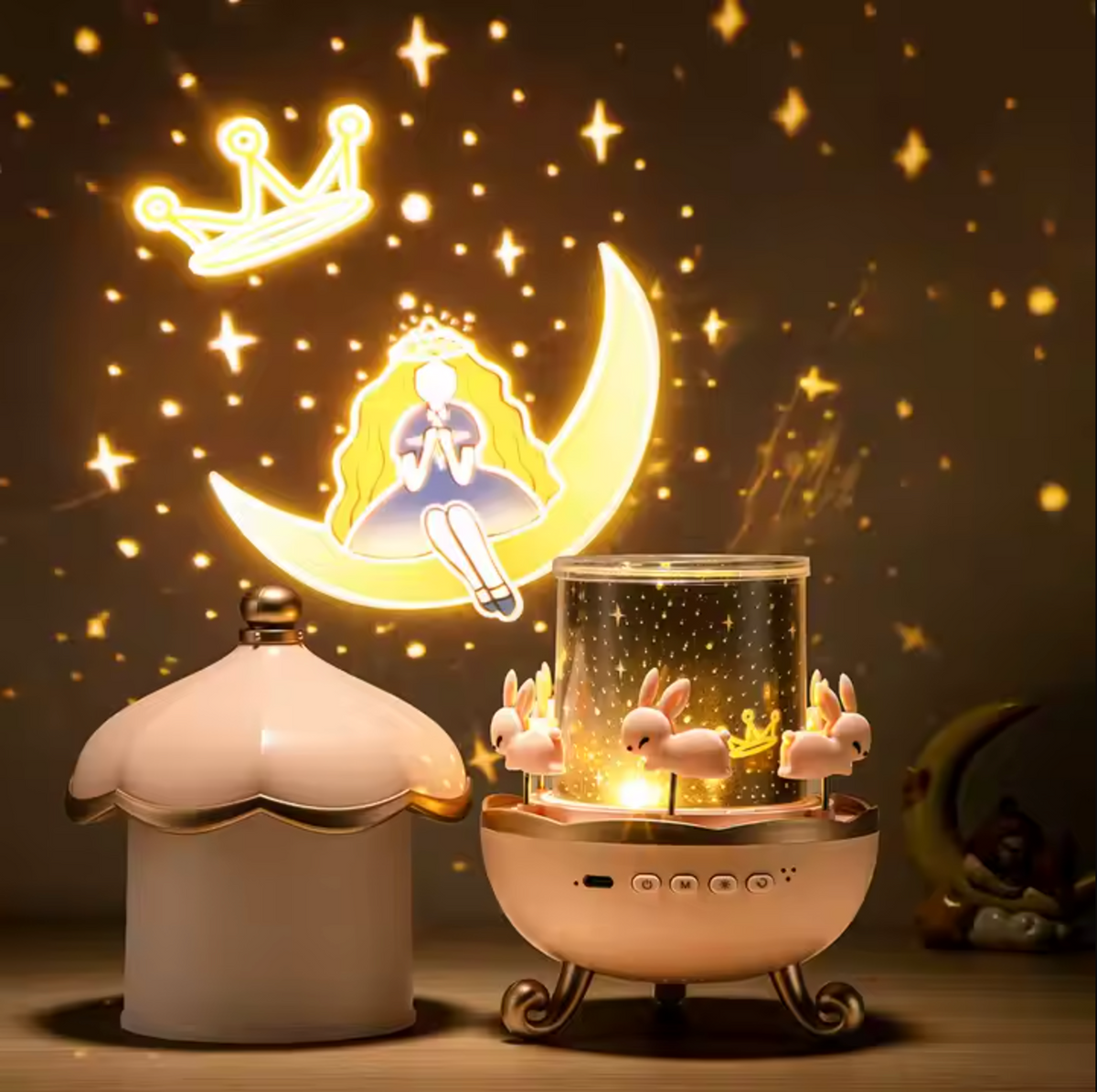 Luz Nocturna Proyector — Cielo Estrellado En Luz 