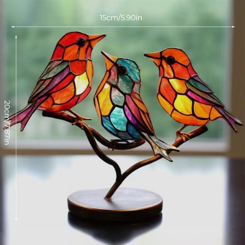 Adorno Decorativo – Aves Posadas Sobre Una Rama 