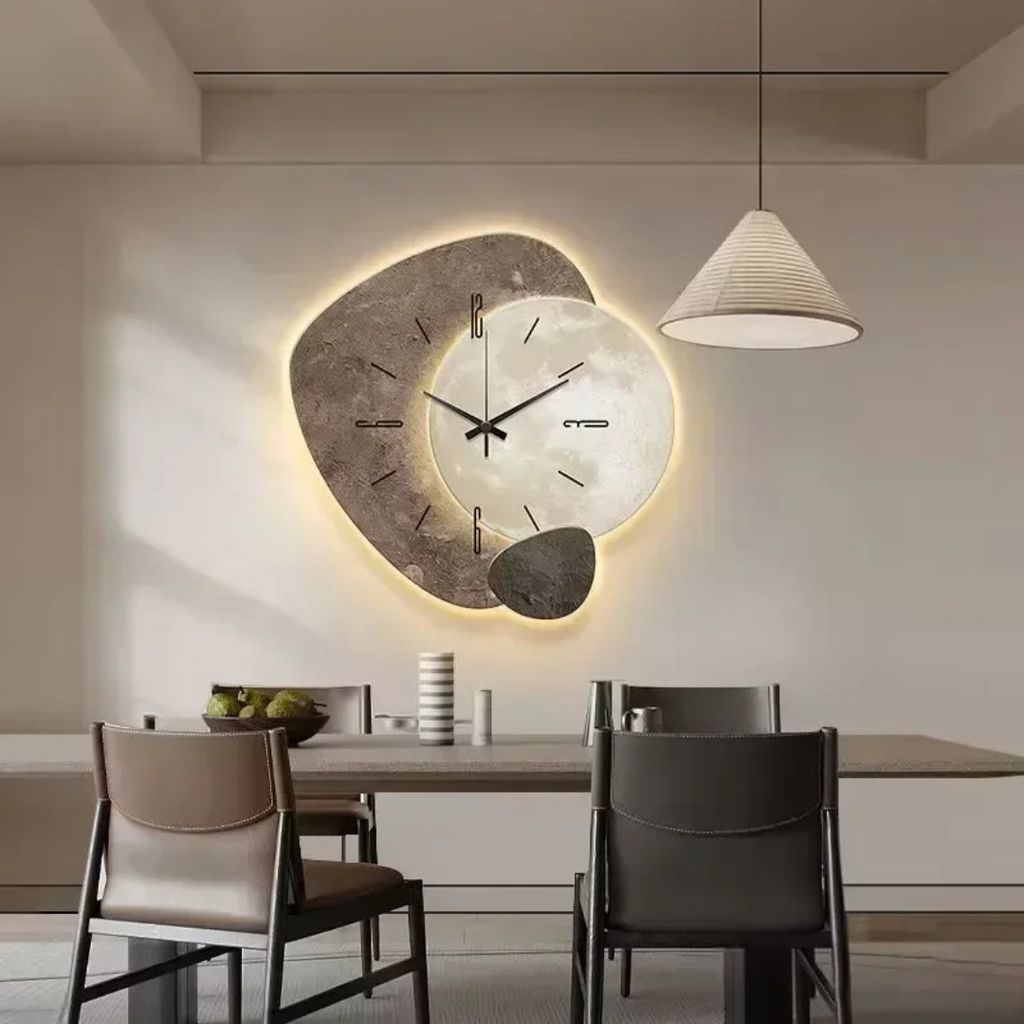 Suuri Seinäkello – Moderni Muotoilu ja LED-valaistus 